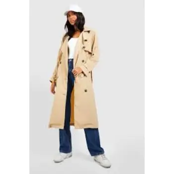 Womens Belted Trench Coat